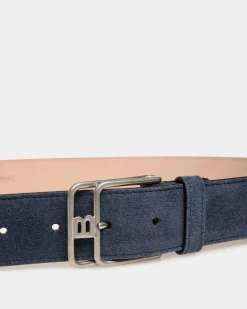 Brett 35 Mm Gürtel Aus Veloursleder In Navy Blue