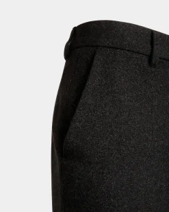 Bundfaltenhose Aus Wolle In Dunkelgrau