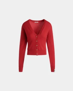 Cardigan Aus Kaschmir In Candy Red