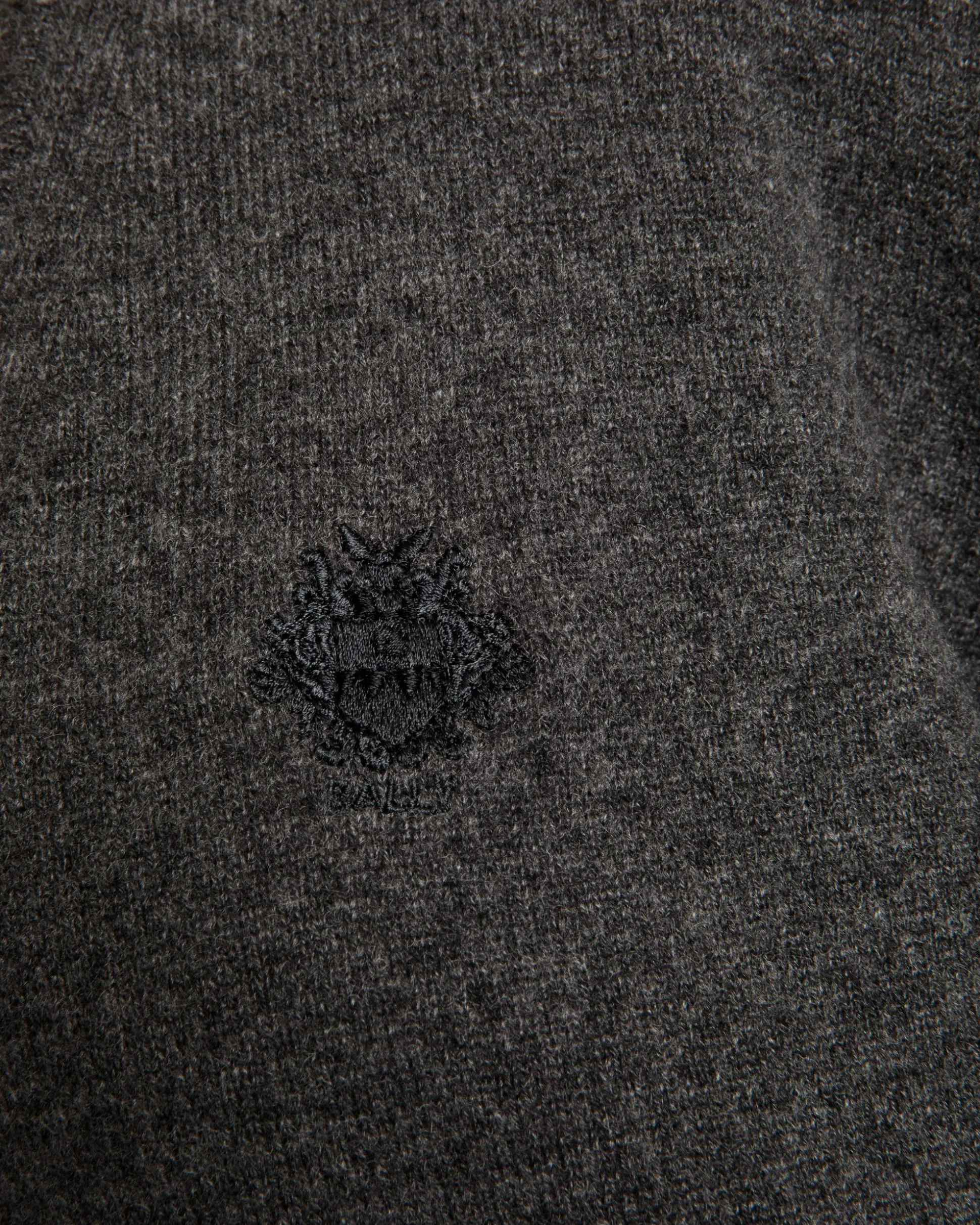 Cardigan Aus Kaschmir In Dunkelgrau Mit Bally Crest-Logo