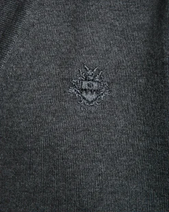 Cardigan Aus Wolle In Dunkelgrau Mit Bally Crest Logo