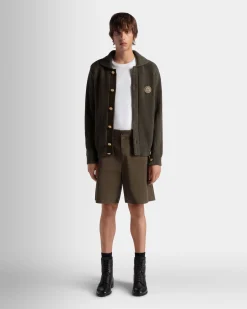 Cardigan Aus Wolle In Military Green Aus Der Adrien Brody Travel-Kollektion
