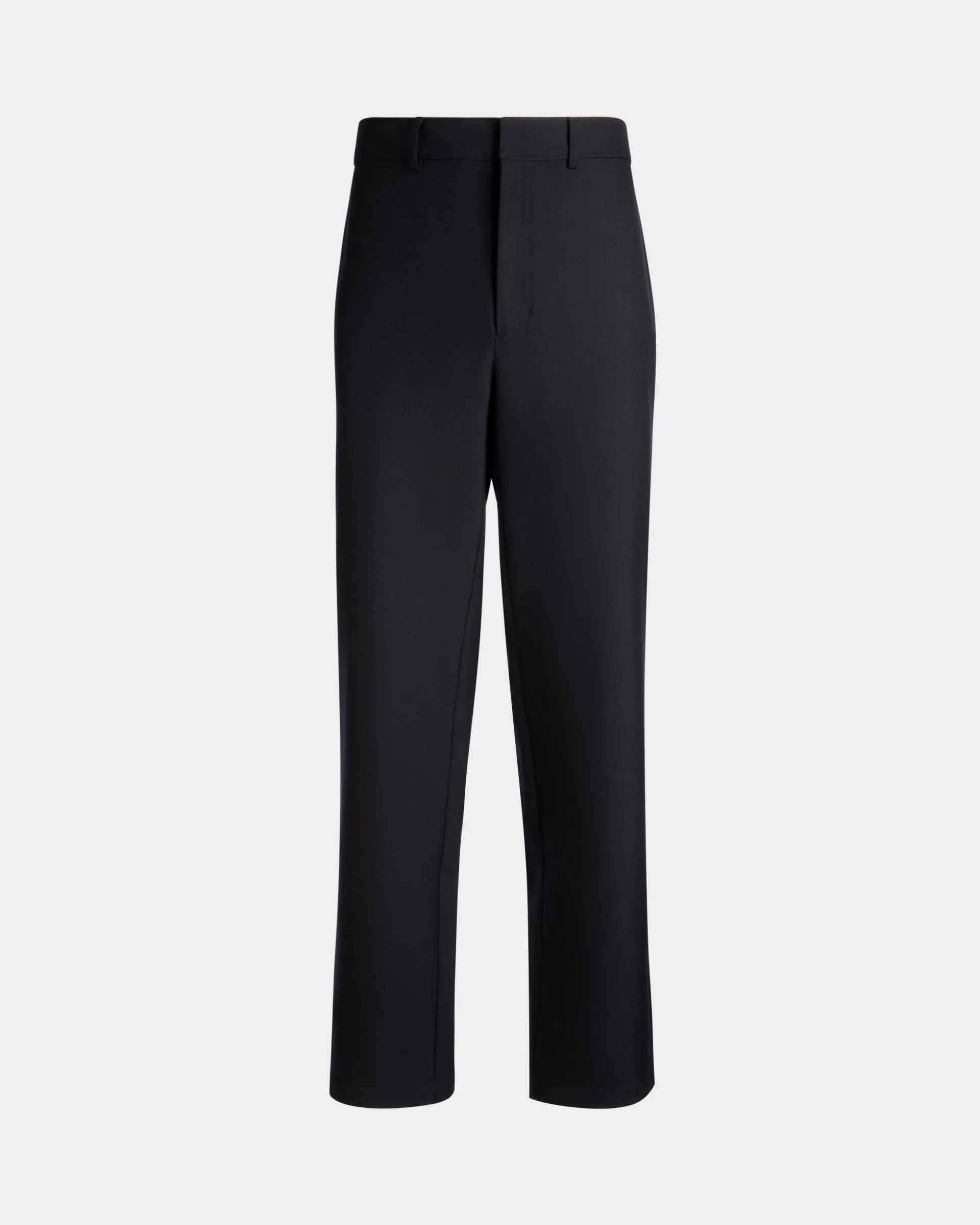 Chino-Hose Aus Einer Wollmischung In Navy Blue Aus Der Adrien Brody Travel-Kollektion