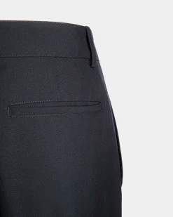 Chino-Hose Aus Einer Wollmischung In Navy Blue Aus Der Adrien Brody Travel-Kollektion