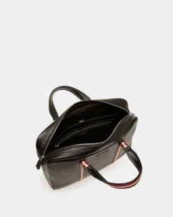 Code Aktentasche Aus Genarbtem Leder In Schwarz