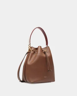 Code Beuteltasche Aus Leder In Braun