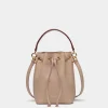 Code Mini-Beuteltasche Aus Leder In Light Beige