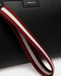 Code Pochette Aus Genarbtem Leder In Schwarz