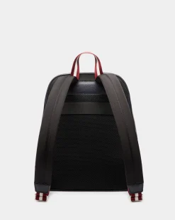 Code Rucksack Aus Genarbtem Leder In Marineblau