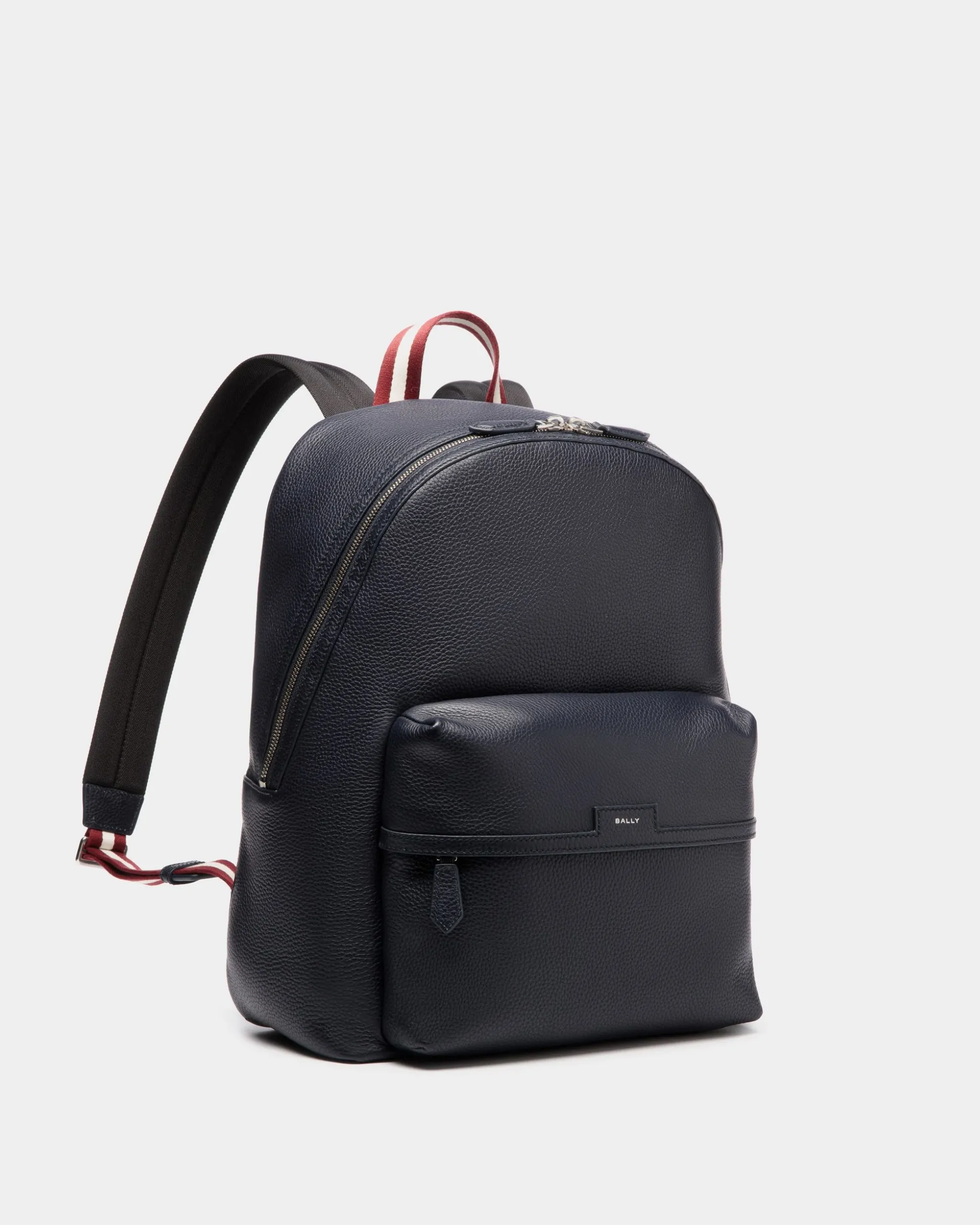 Code Rucksack Aus Genarbtem Leder In Marineblau