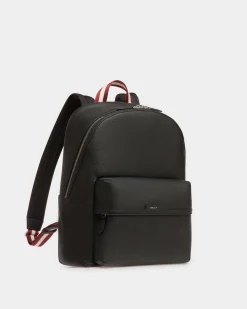 Code Rucksack Aus Genarbtem Leder In Schwarz