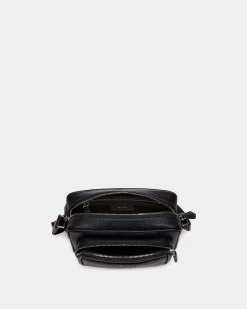 Code Umhängetasche Aus Genarbtem Leder In Navy Blue