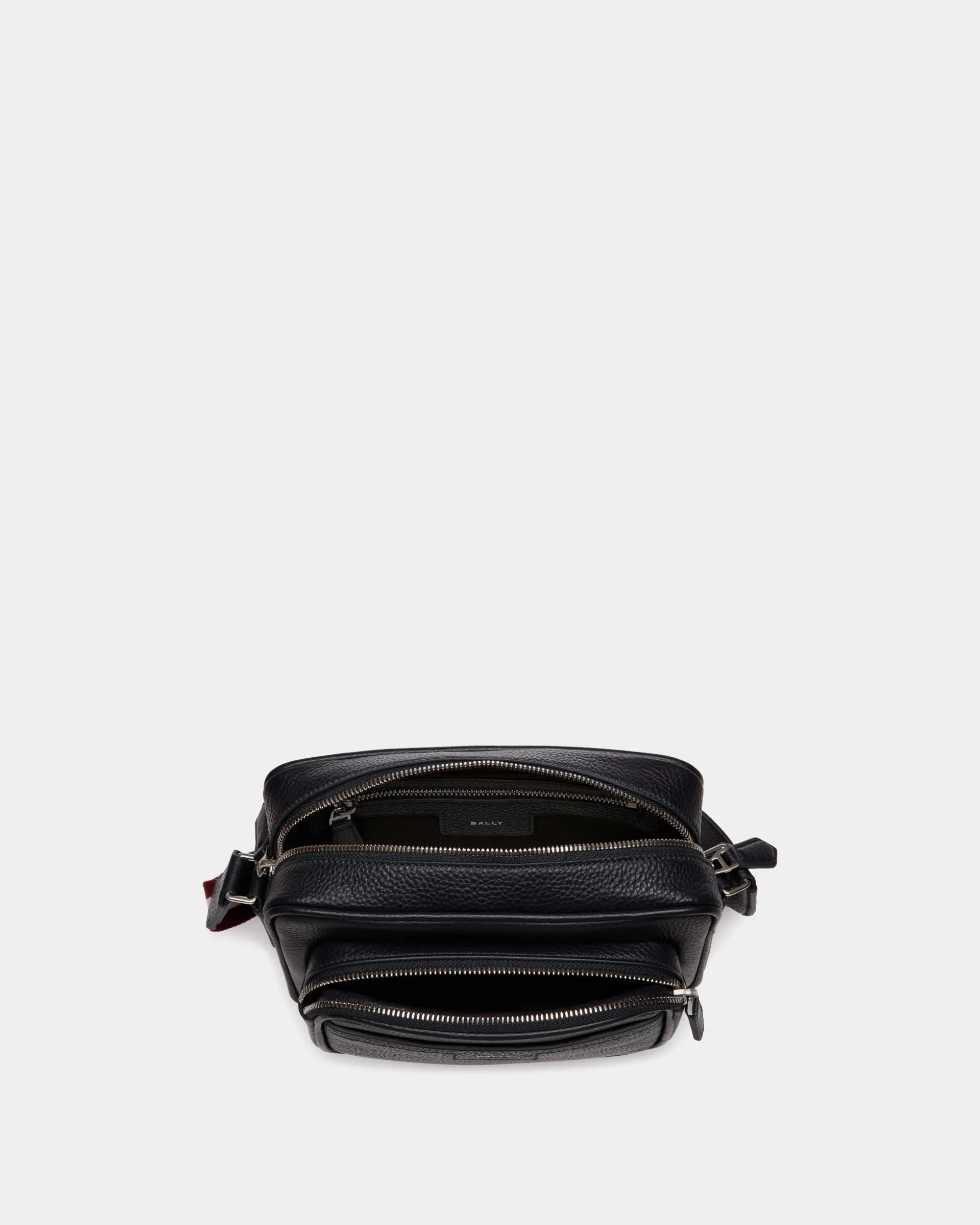 Code Umhängetasche Aus Genarbtem Leder In Navy Blue