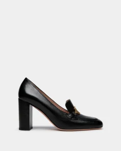 Daily Emblem Pump Aus Schwarzem Leder