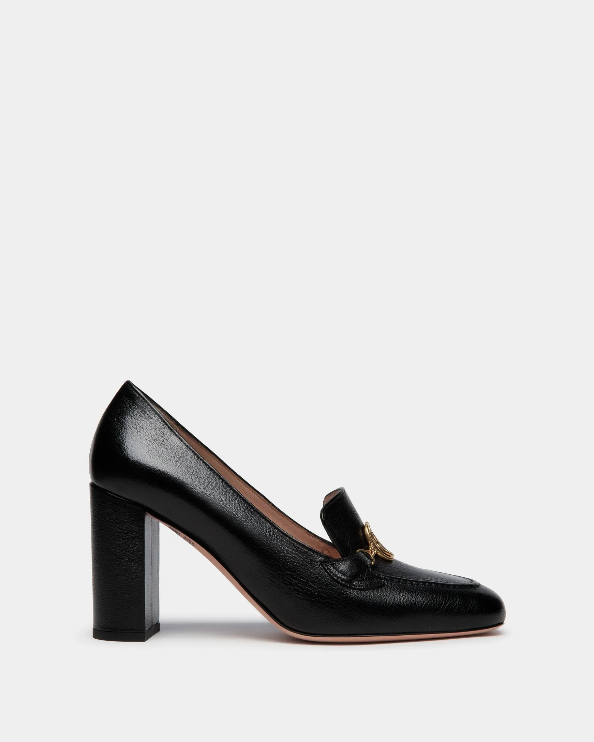 Daily Emblem Pump Aus Schwarzem Leder