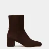 Daily Emblem Stiefelette Aus Veloursleder In Ebenholz