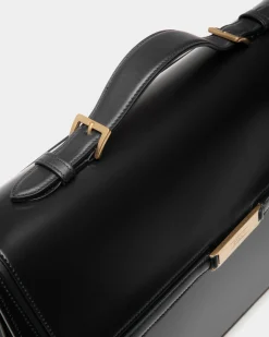 Deco Aktentasche Aus Gebürstetem Leder In Schwarz