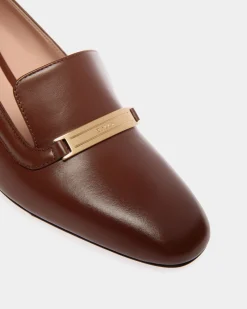 Deco Pump In Braunem Leder