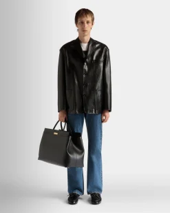 Deco Reisetasche Aus Leder In Schwarz