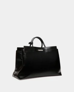 Deco Reisetasche Aus Leder In Schwarz