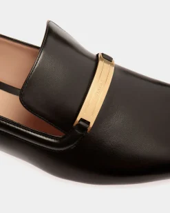 Deco Slipper Aus Leder In Schwarz