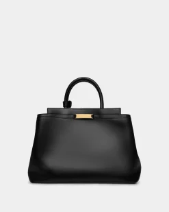 Deco Tragetasche Aus Leder In Schwarz