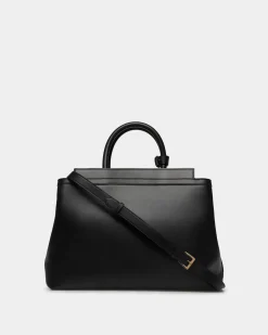 Deco Tragetasche Aus Leder In Schwarz