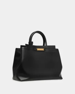 Deco Tragetasche Aus Leder In Schwarz