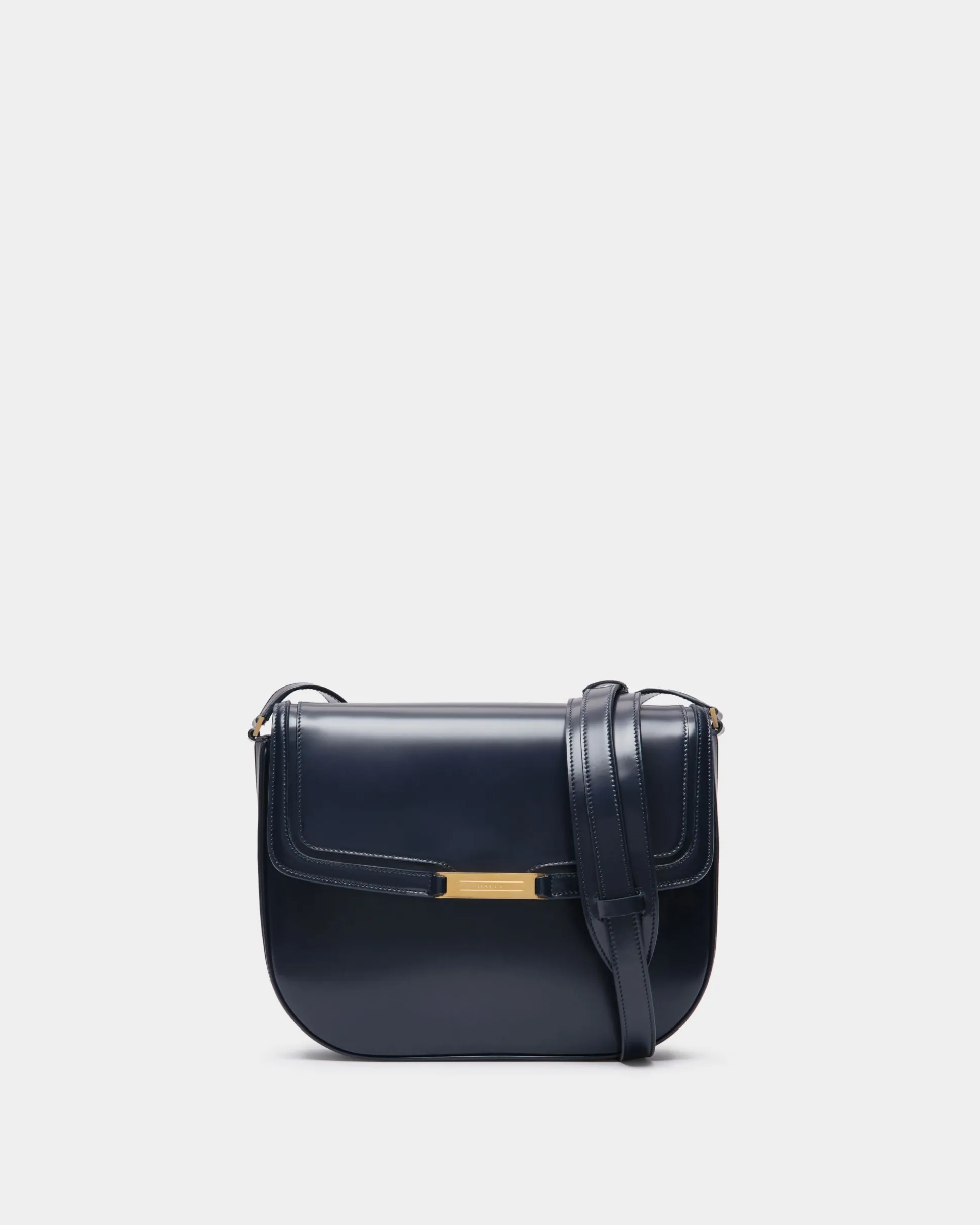 Deco Umhängetasche Aus Gebürstetem Leder In Navy Blue
