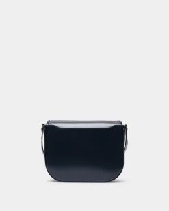 Deco Umhängetasche Aus Gebürstetem Leder In Navy Blue