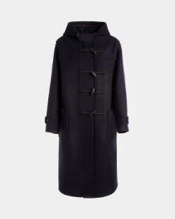 Duffelcoat Aus Wolle In Navy Blue