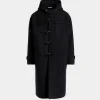 Duffelcoat Aus Wolle In Navy Blue