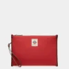Easy Bally Pochette Aus Baumwollcanvas In Candy Red