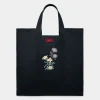 Easy Bally Tragetasche Aus Baumwollcanvas In Navy Blue