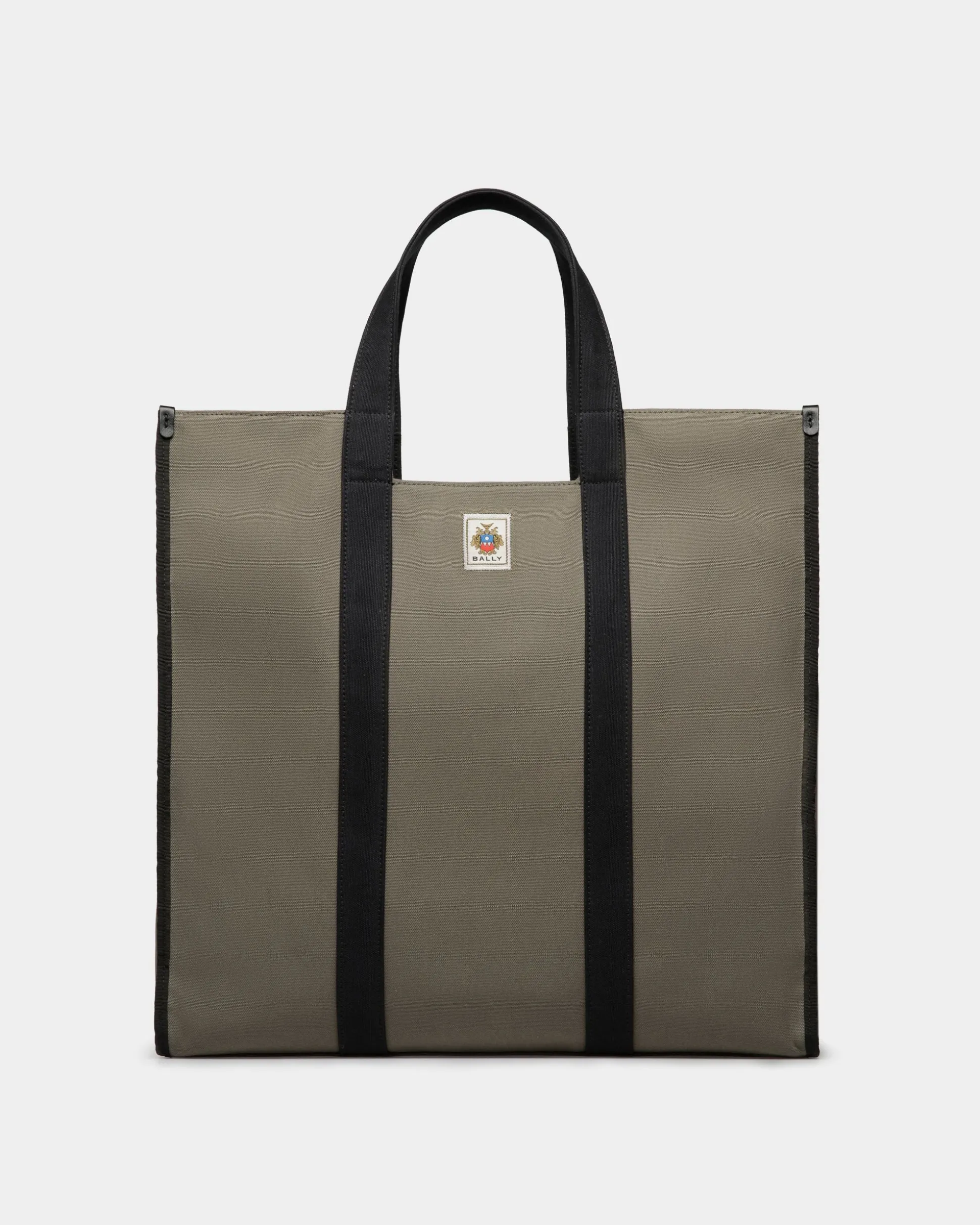 Easy Bally Tragetasche Aus Baumwollcanvas In Military Green
