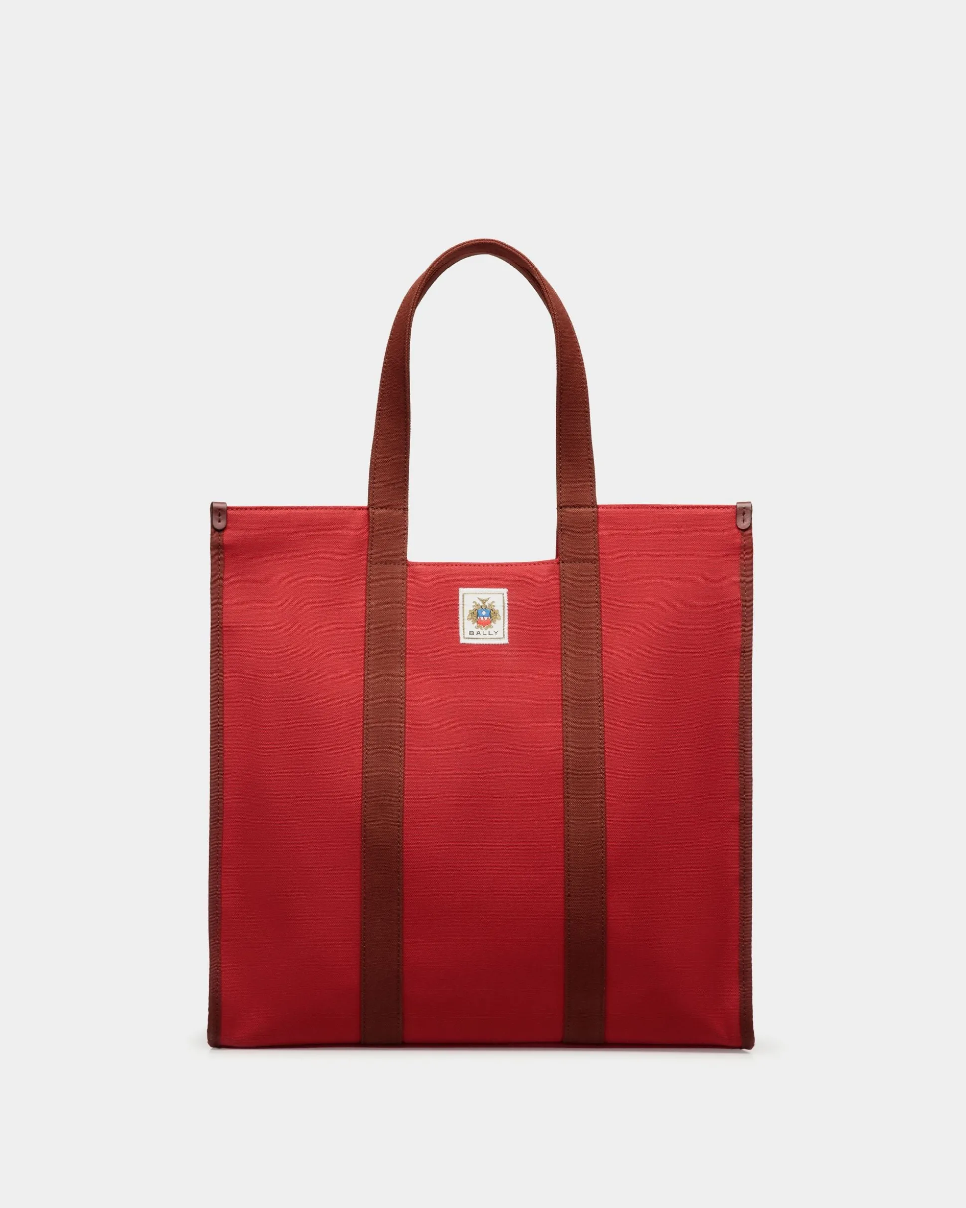 Easy Bally Tragetasche Aus Baumwollcanvas In Candy Red