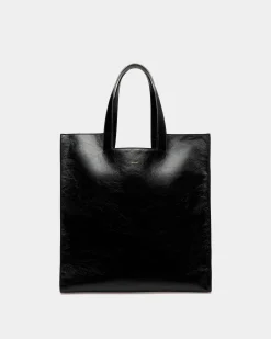 Easy Bally Tragetasche Aus Leder In Schwarz