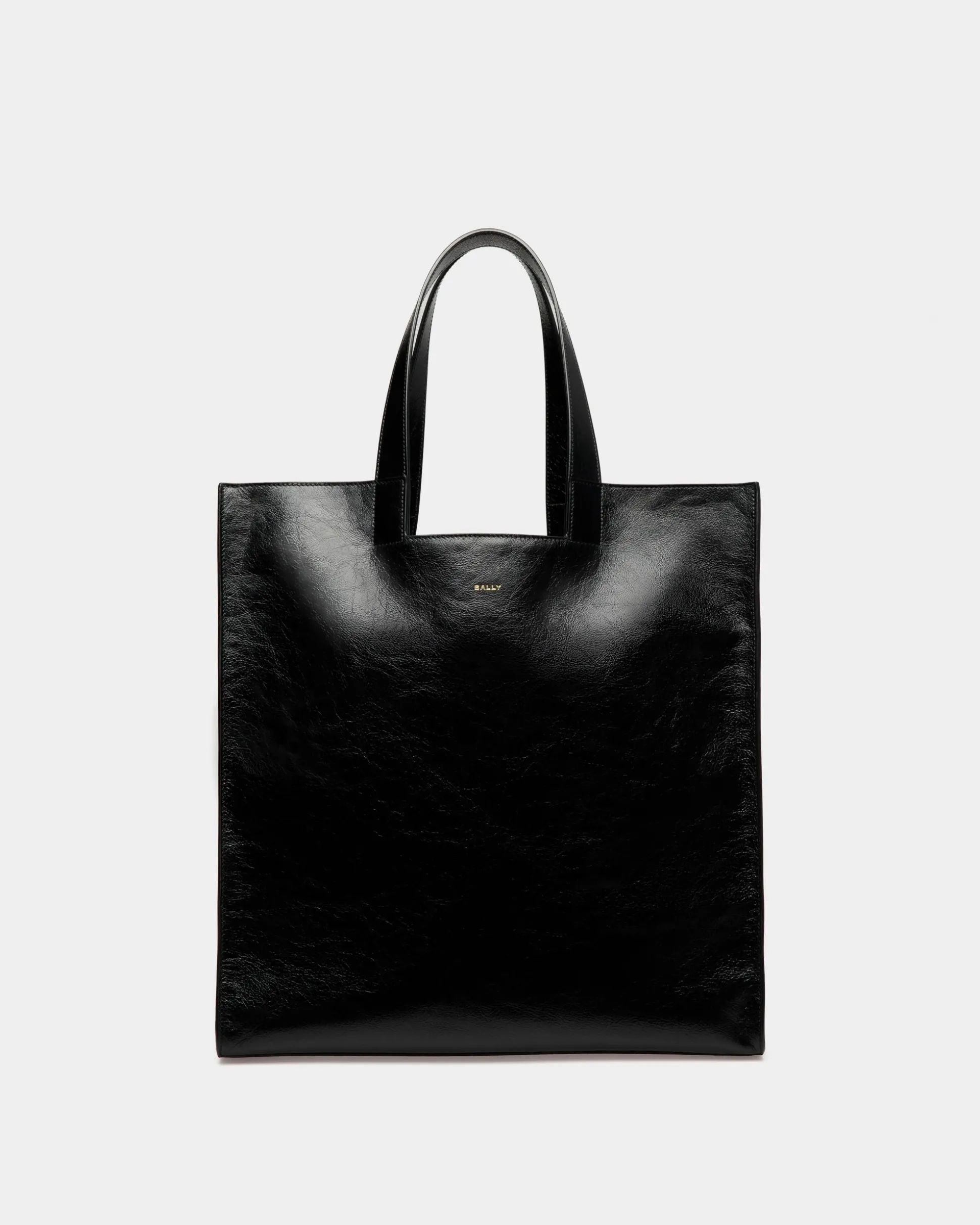 Easy Bally Tragetasche Aus Leder In Schwarz