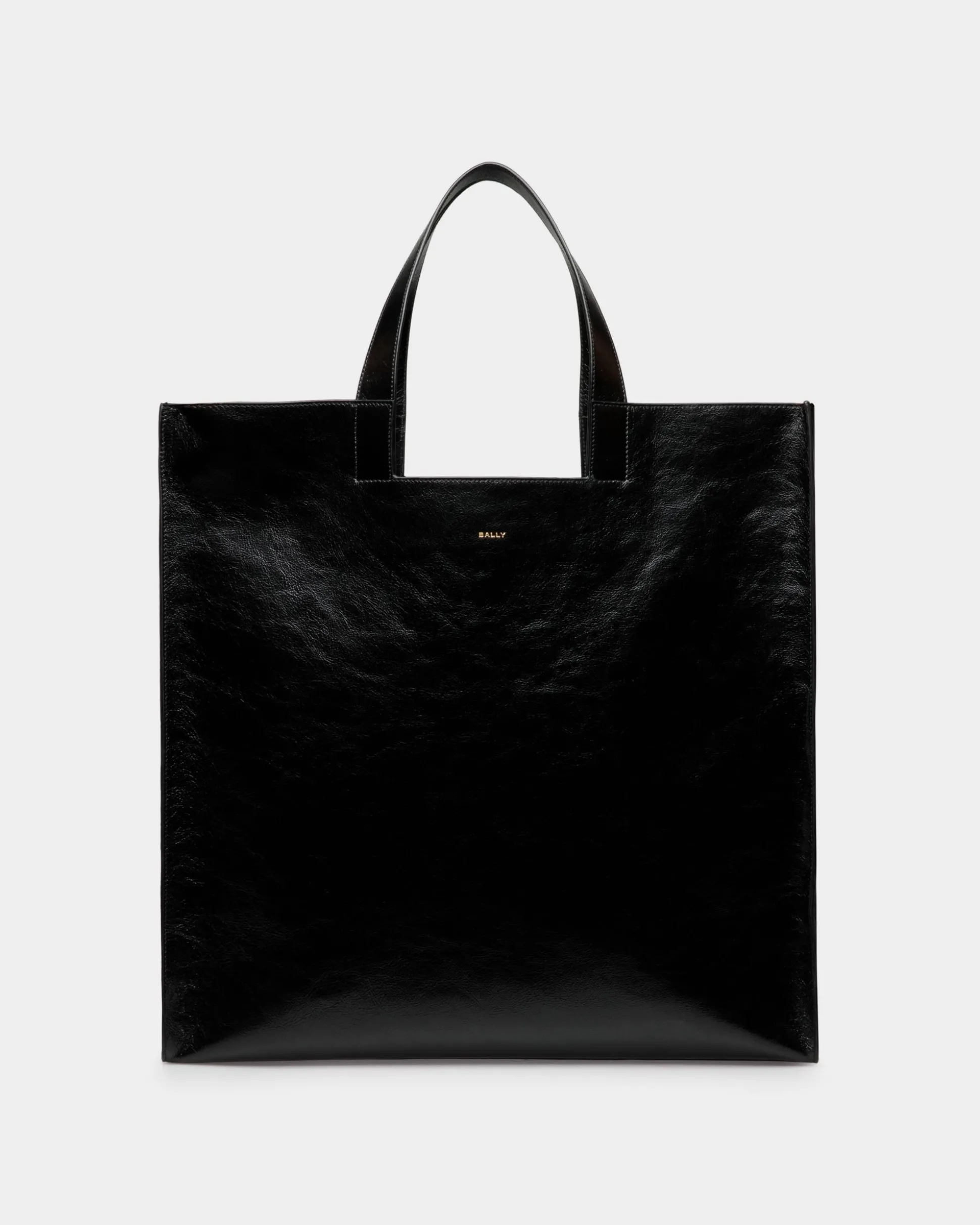 Easy Bally Tragetasche Aus Leder In Schwarz