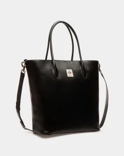 Easy Bally Tragetasche Aus Leder In Schwarz