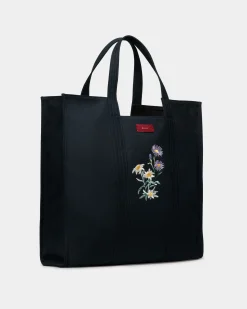 Easy Bally Tragetasche Aus Baumwollcanvas In Navy Blue