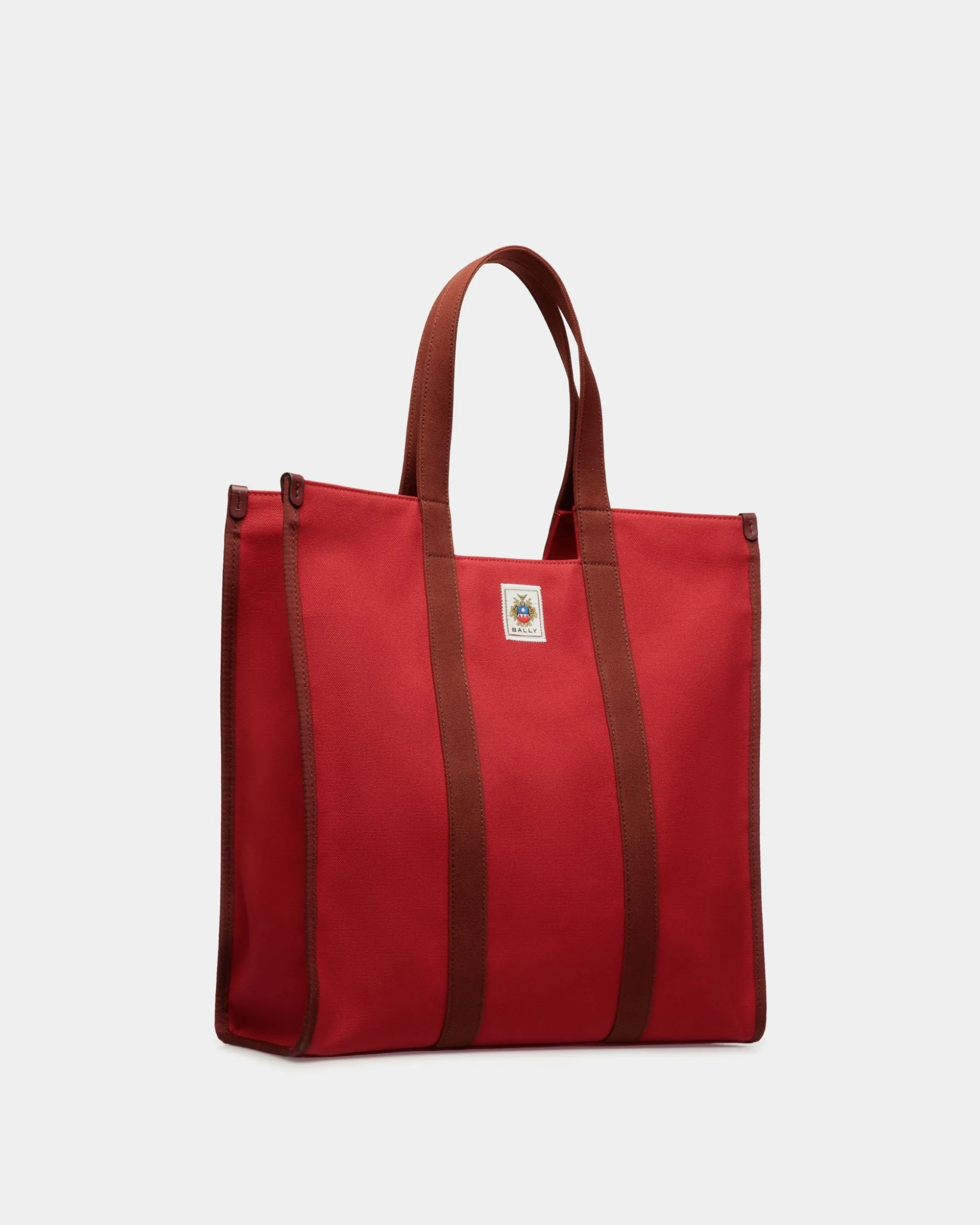 Easy Bally Tragetasche Aus Baumwollcanvas In Candy Red