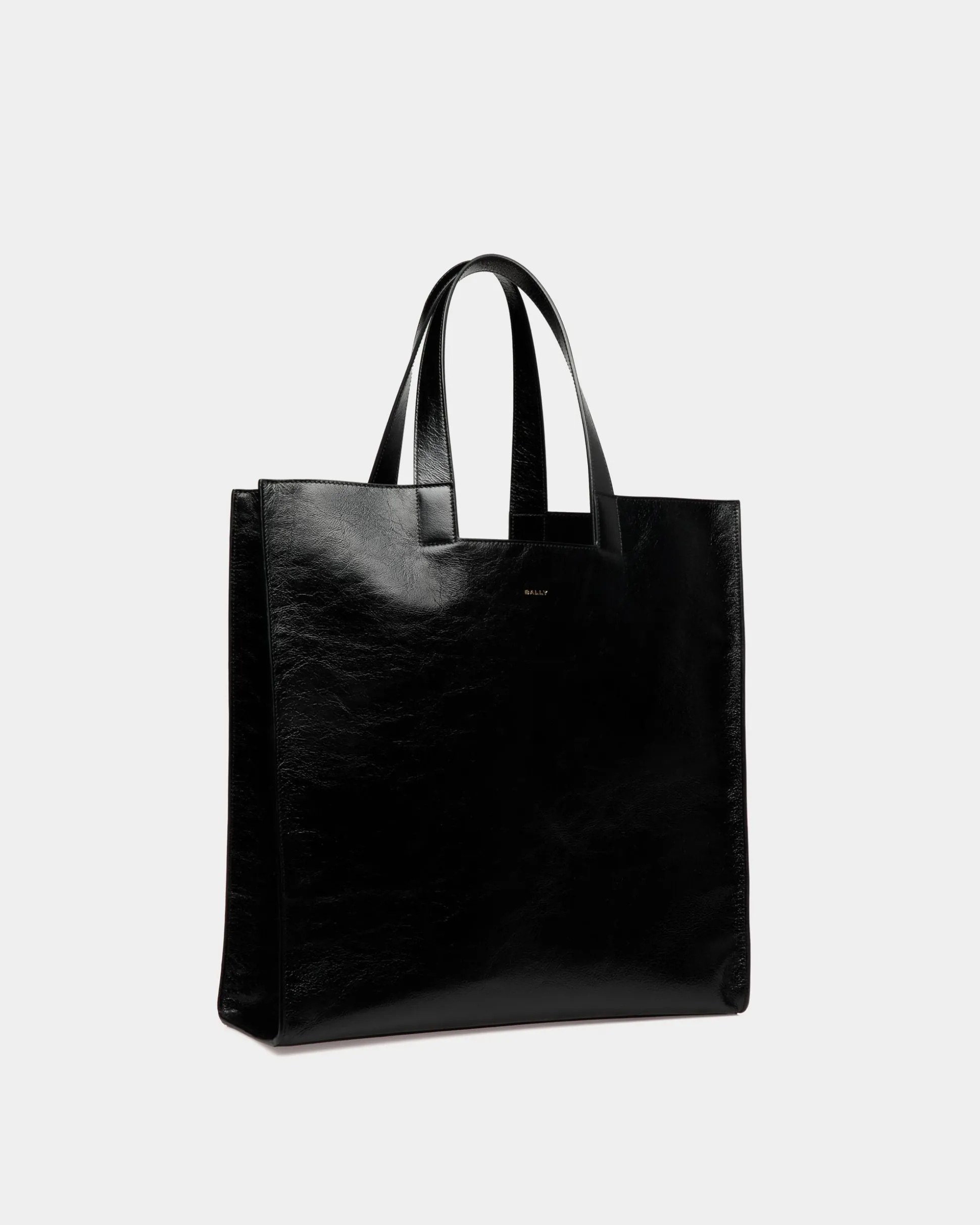 Easy Bally Tragetasche Aus Leder In Schwarz