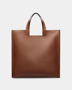Easy Bally Tragetasche Aus Leder In Braun