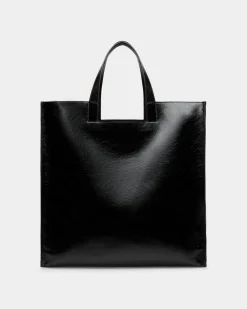Easy Bally Tragetasche Aus Leder In Schwarz