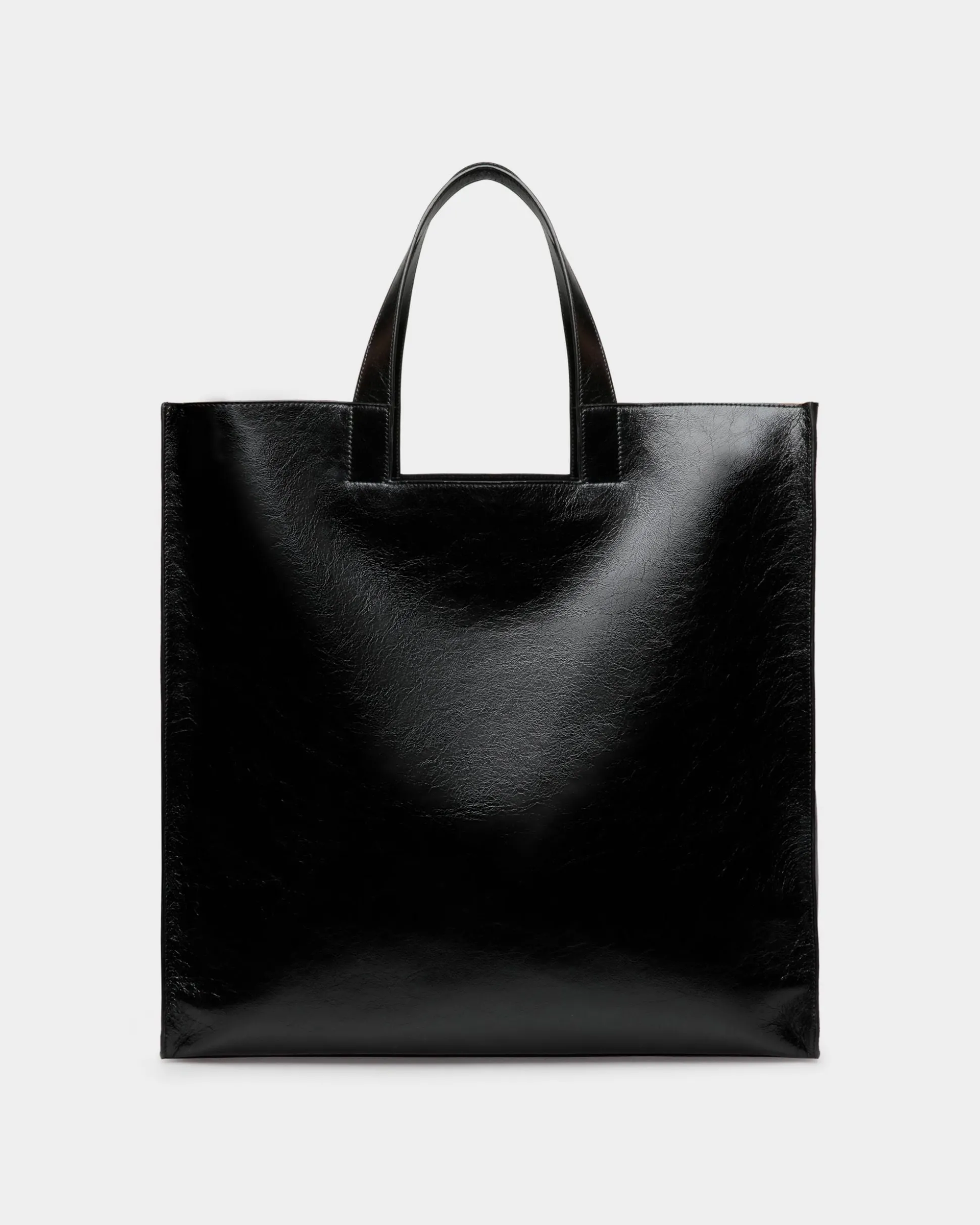 Easy Bally Tragetasche Aus Leder In Schwarz