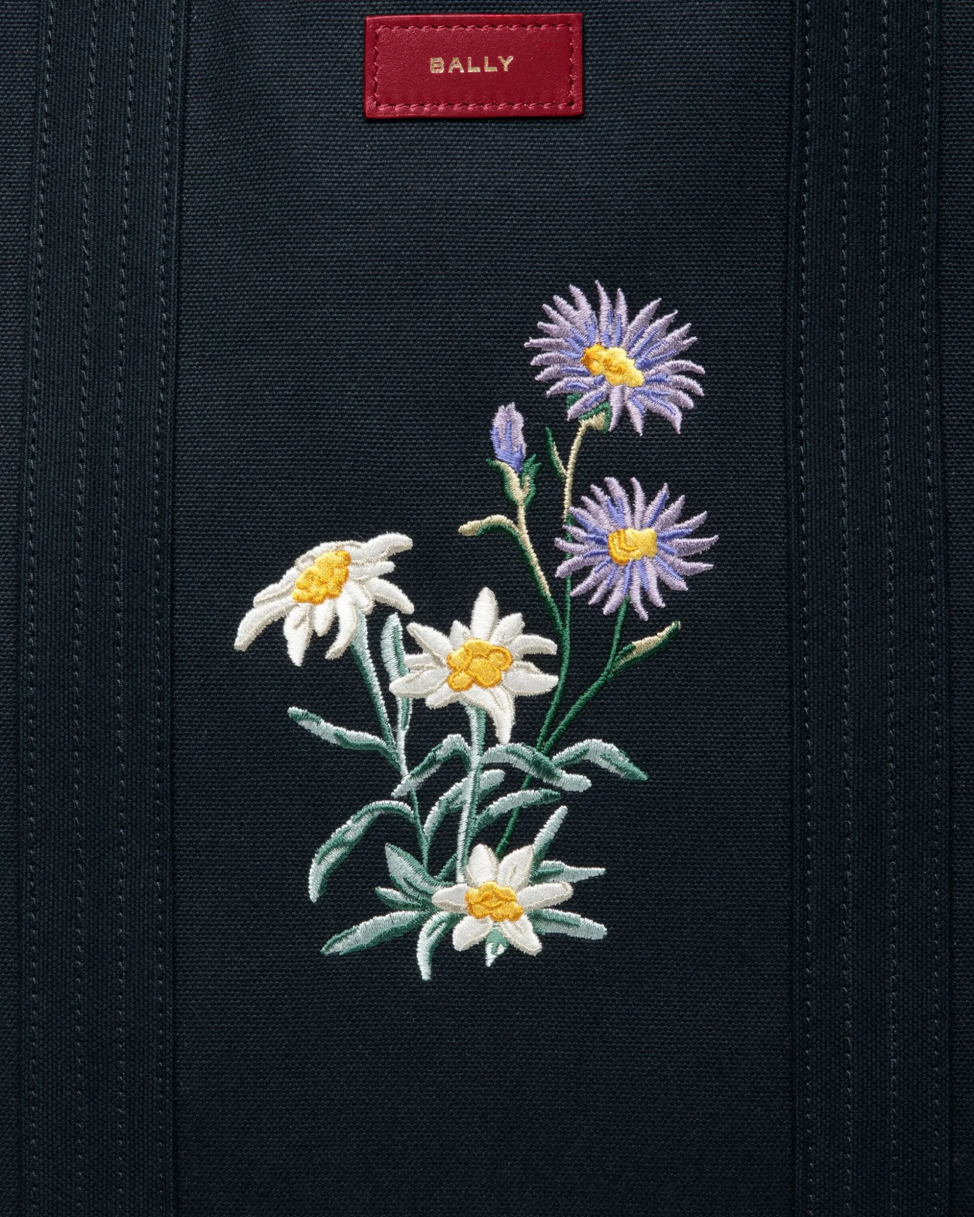 Easy Bally Tragetasche Aus Baumwollcanvas In Navy Blue