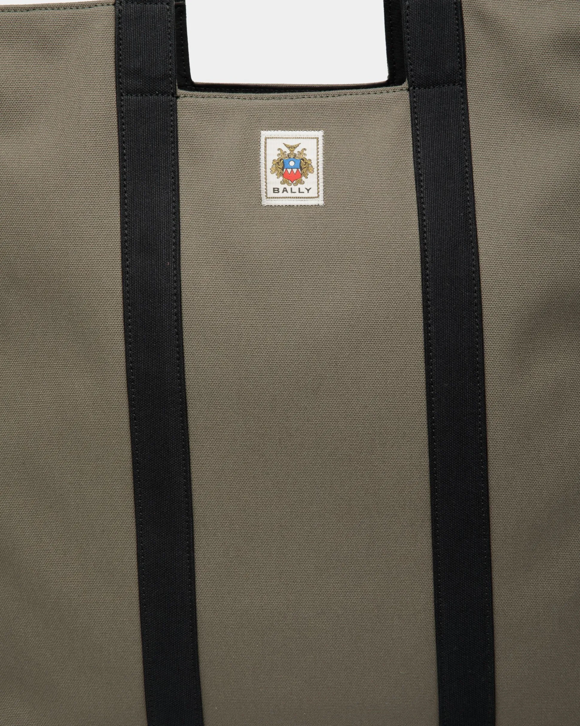 Easy Bally Tragetasche Aus Baumwollcanvas In Military Green