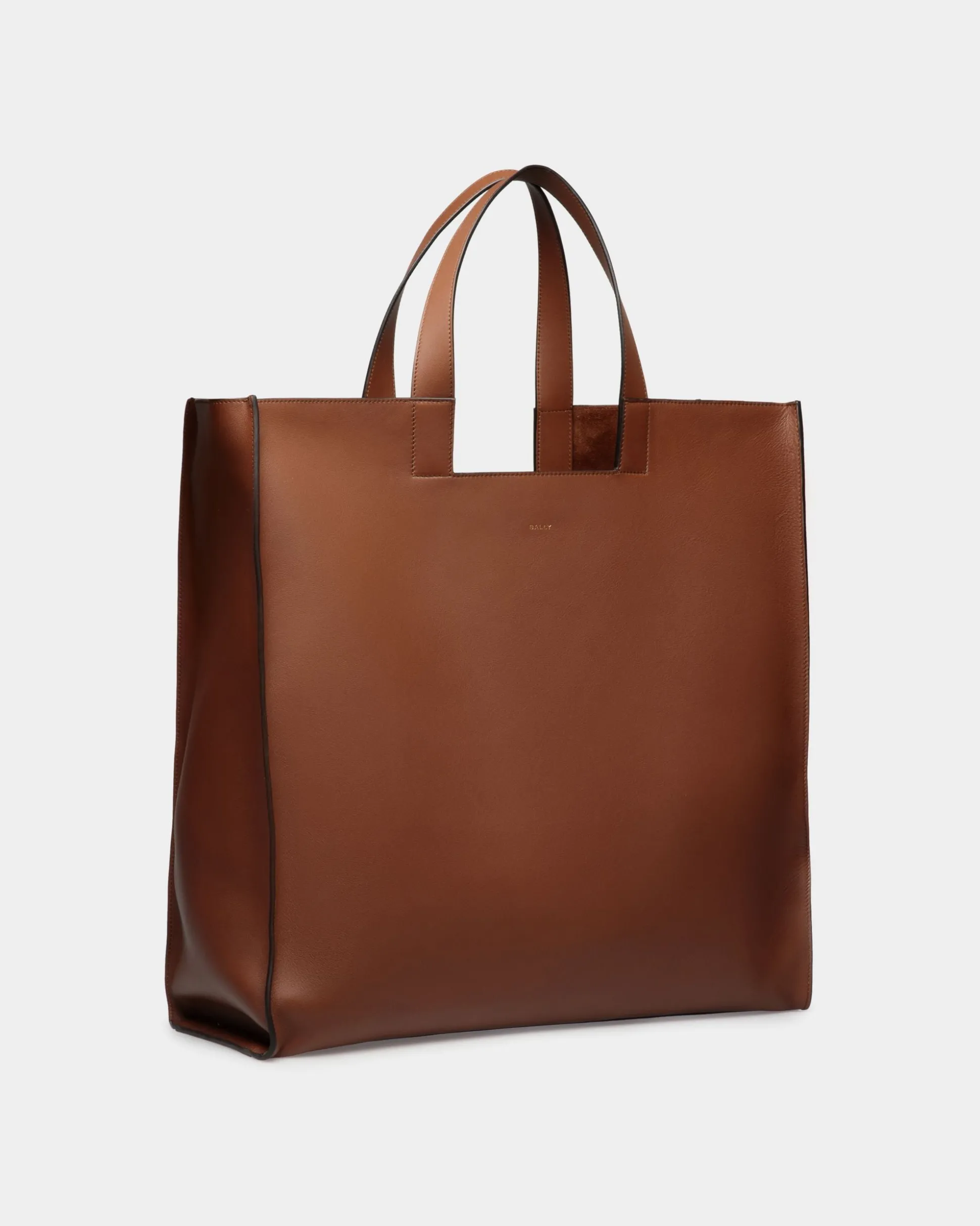 Easy Bally Tragetasche Aus Leder In Braun