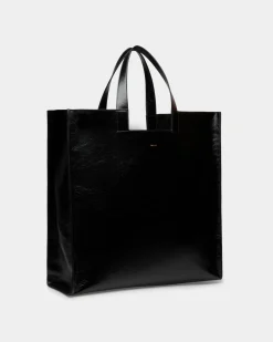 Easy Bally Tragetasche Aus Leder In Schwarz